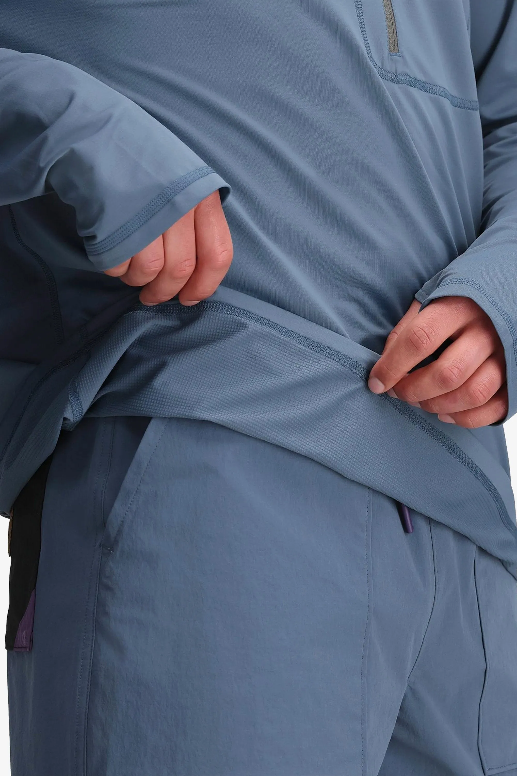 Sun Hoodie Mens Stone Blue