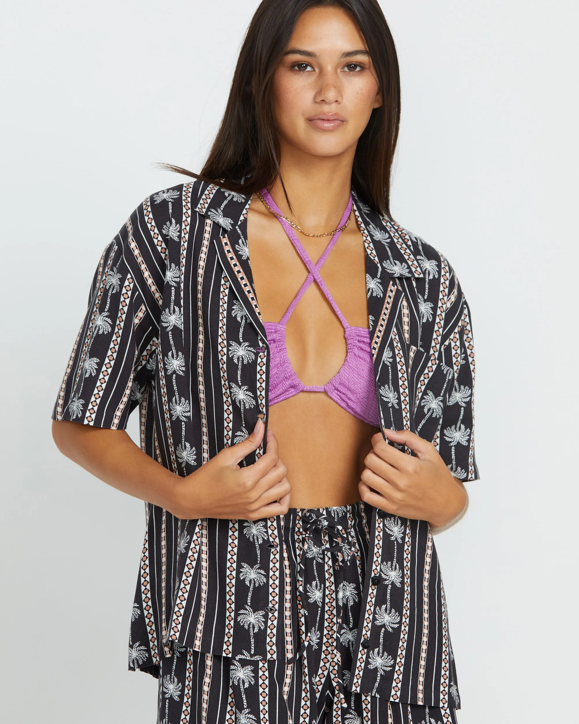 Sun Stunner Shirt - BLACK COMBO