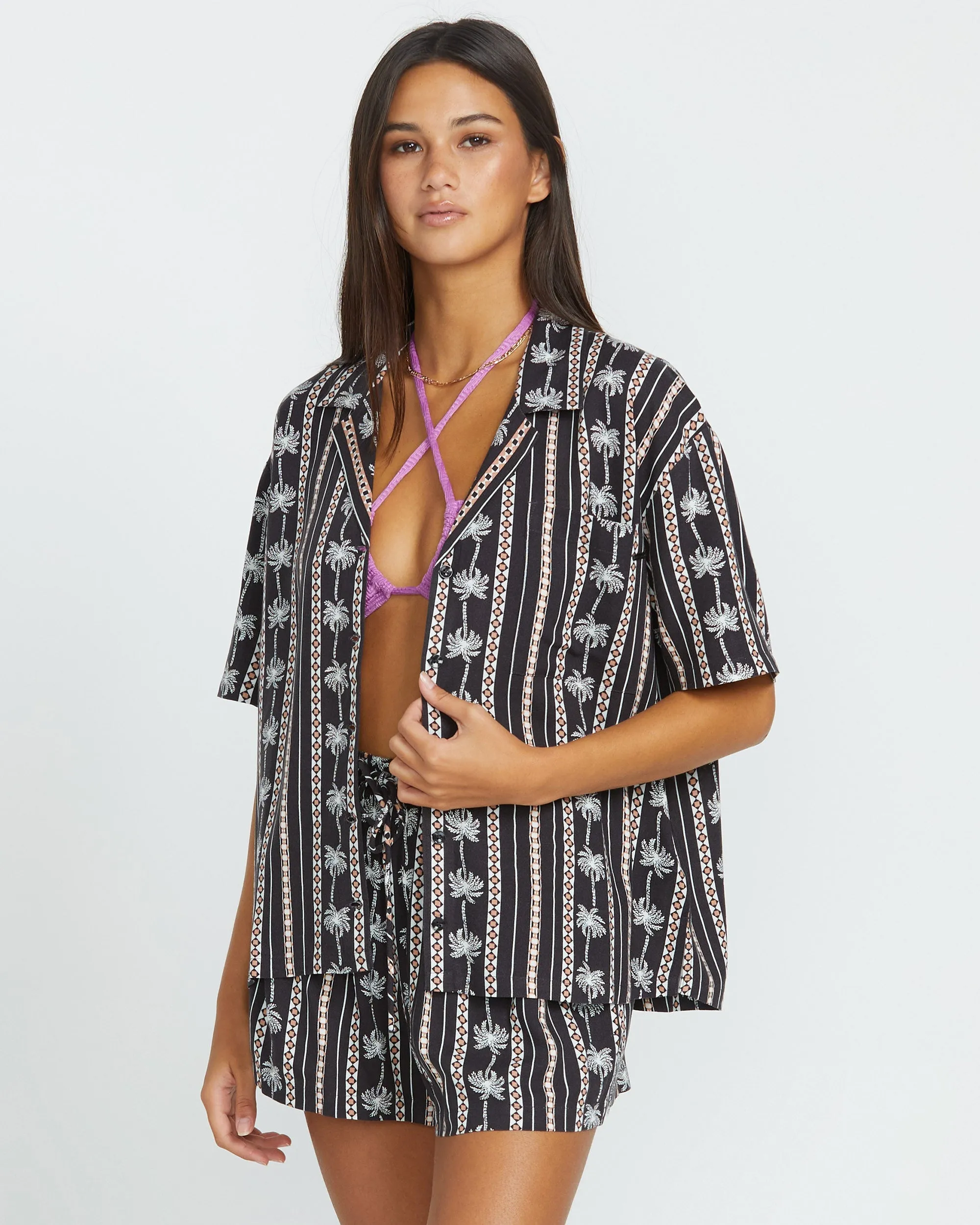 Sun Stunner Shirt - BLACK COMBO