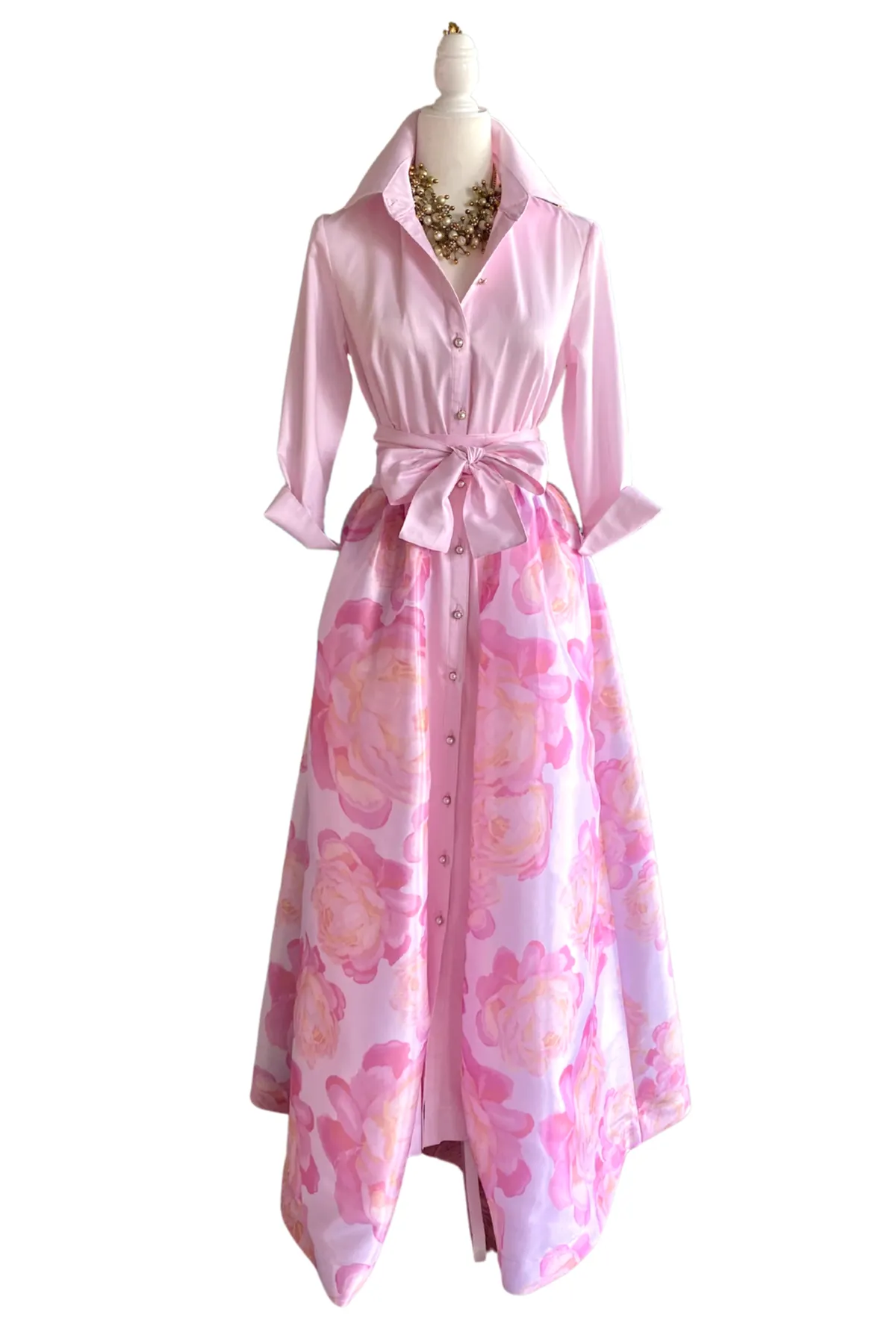 Taffeta Overskirt in Pink Peony