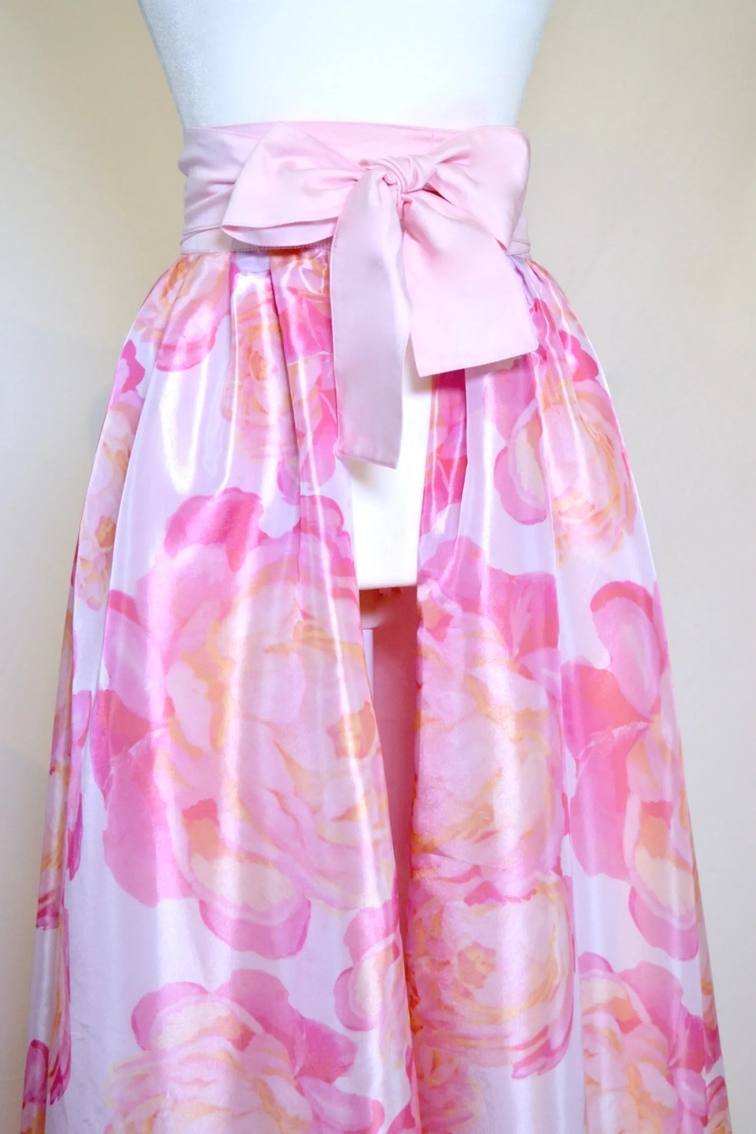 Taffeta Overskirt in Pink Peony