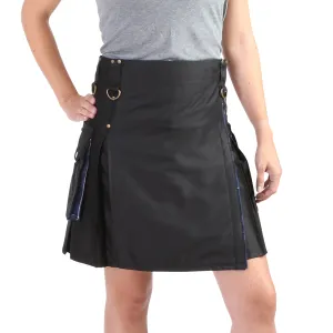 The Rhona Kilt - Black and Tartan