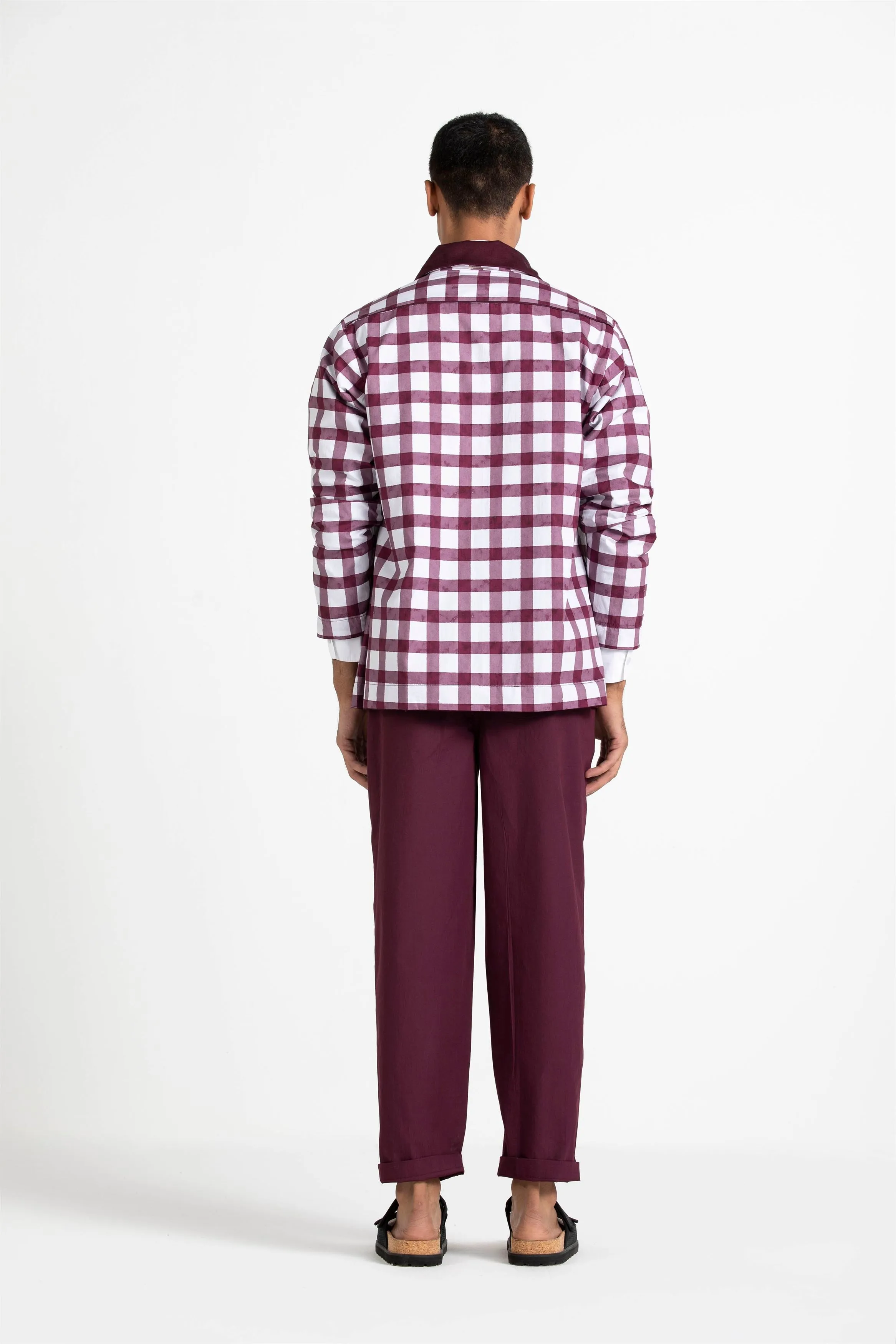 THREE   -   Twill Trousers Wine