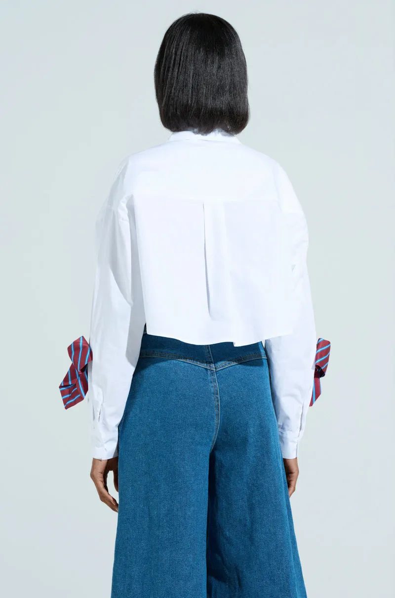 TIED TO YOU BUTTON DOWN BLOUSE