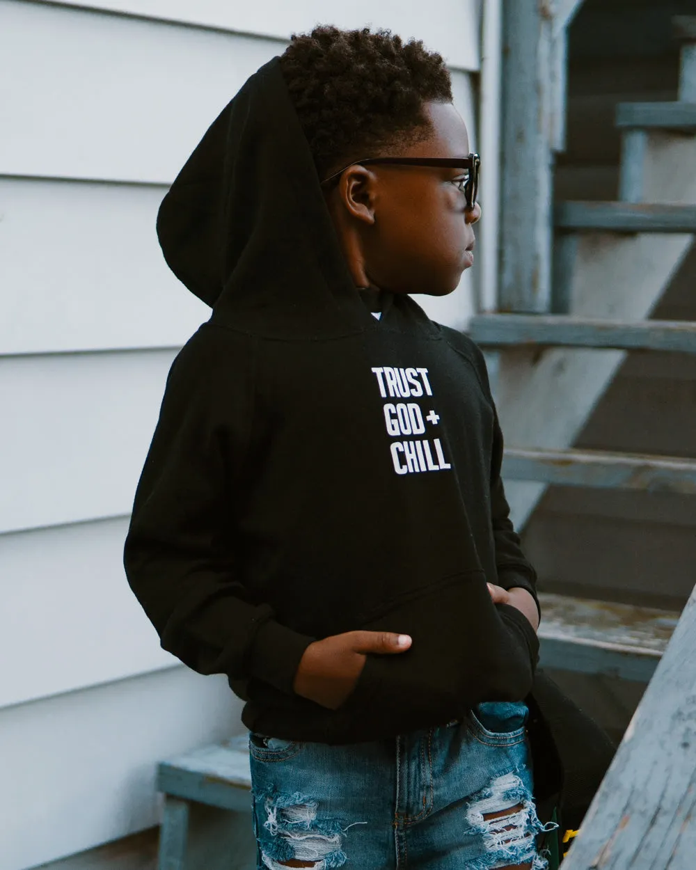 Trust God   Chill Kids Hoodie