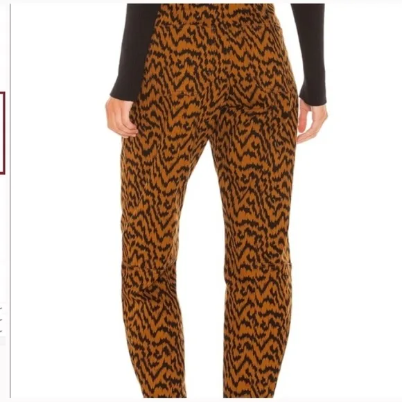 Ulla Johnson storm Ikat zebra pants sz 2 black brown