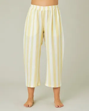 Ultimate PJ Trousers Lemon Stripe Linen