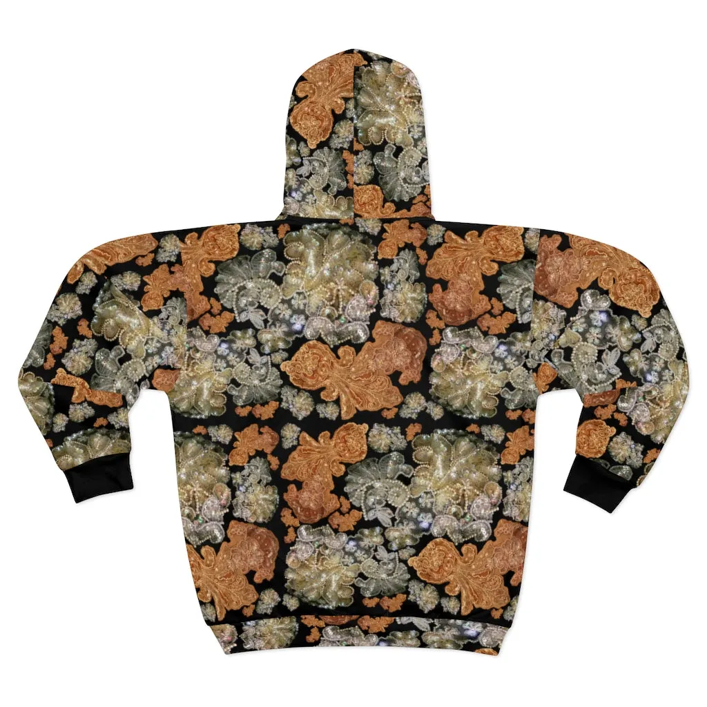 Unisex Zip Hoodie Fara 'Nude embroidery'