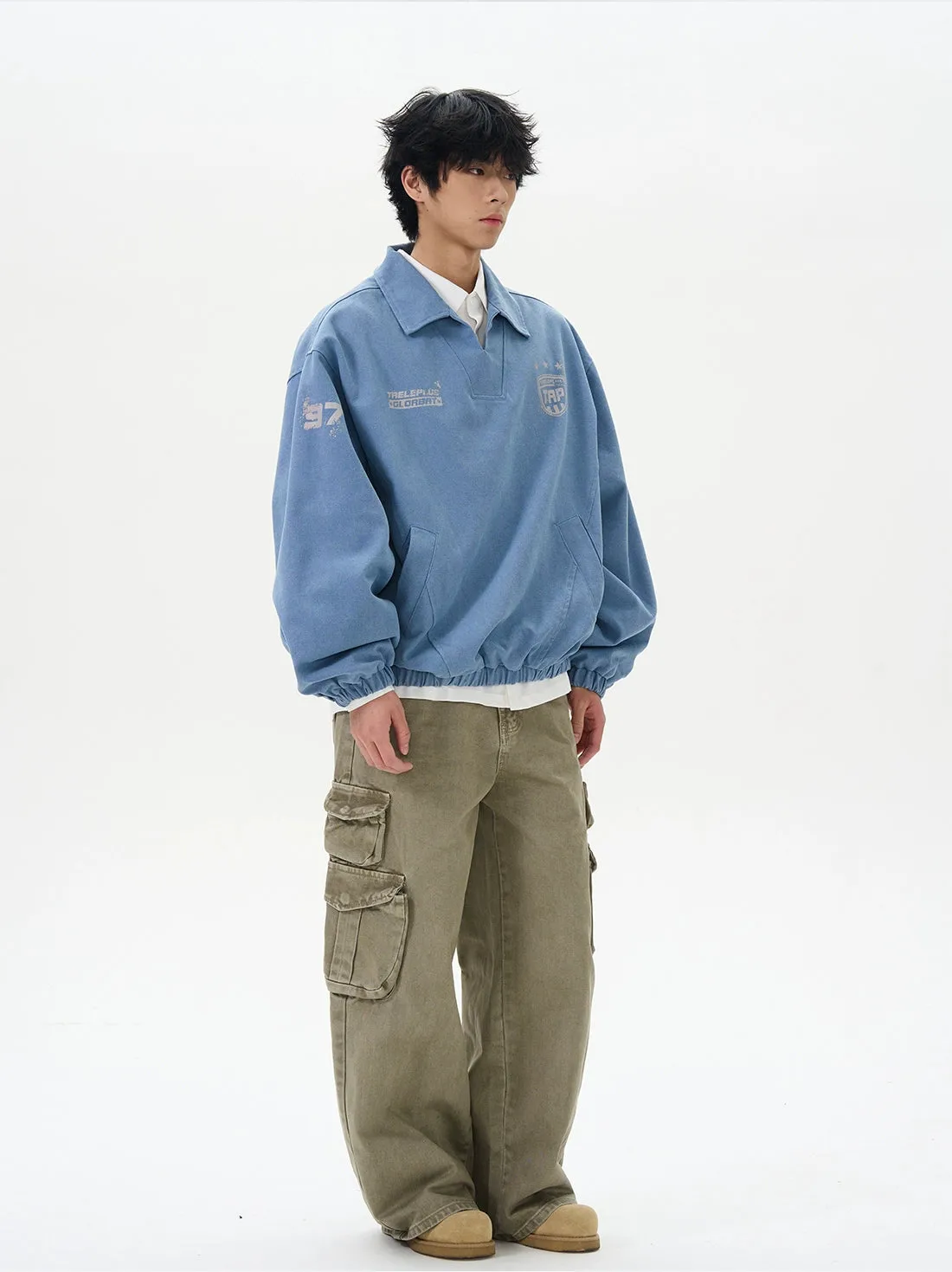 V-neck Cargo Pullover