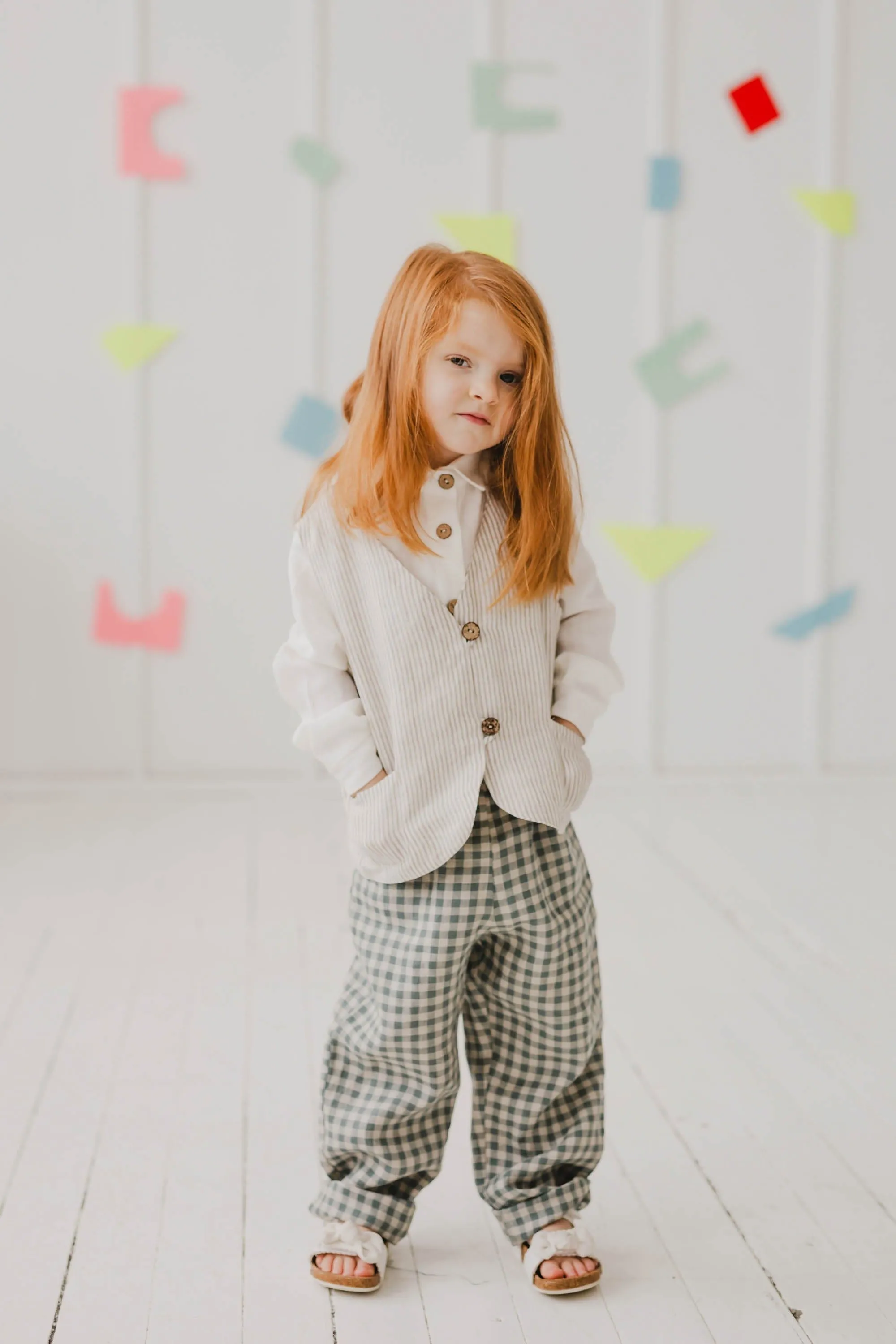 Vejopatis Kids Linen Trousers | Multiple Colours