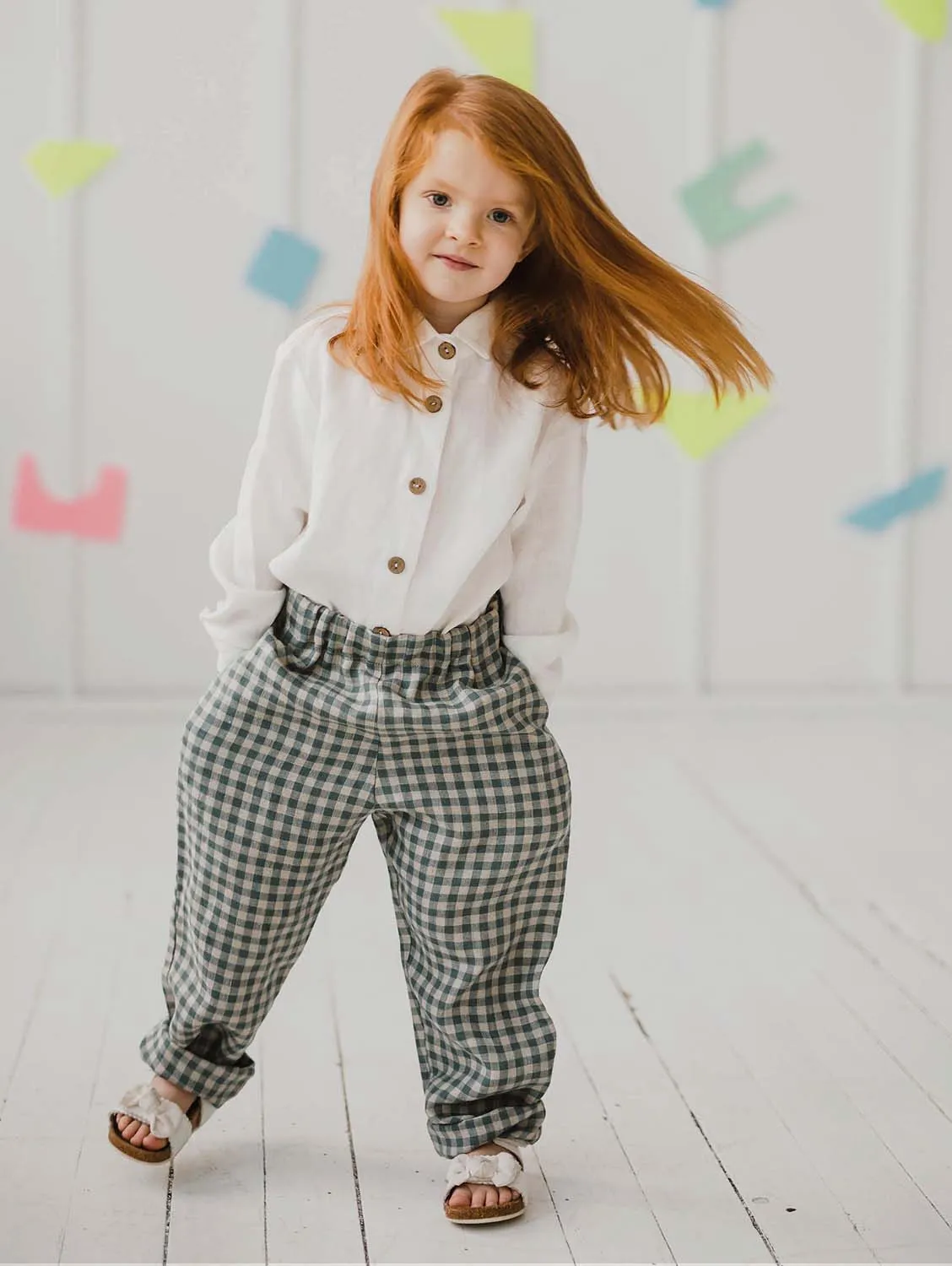 Vejopatis Kids Linen Trousers | Multiple Colours