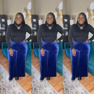 Velvet Crush Pants - Light Navy