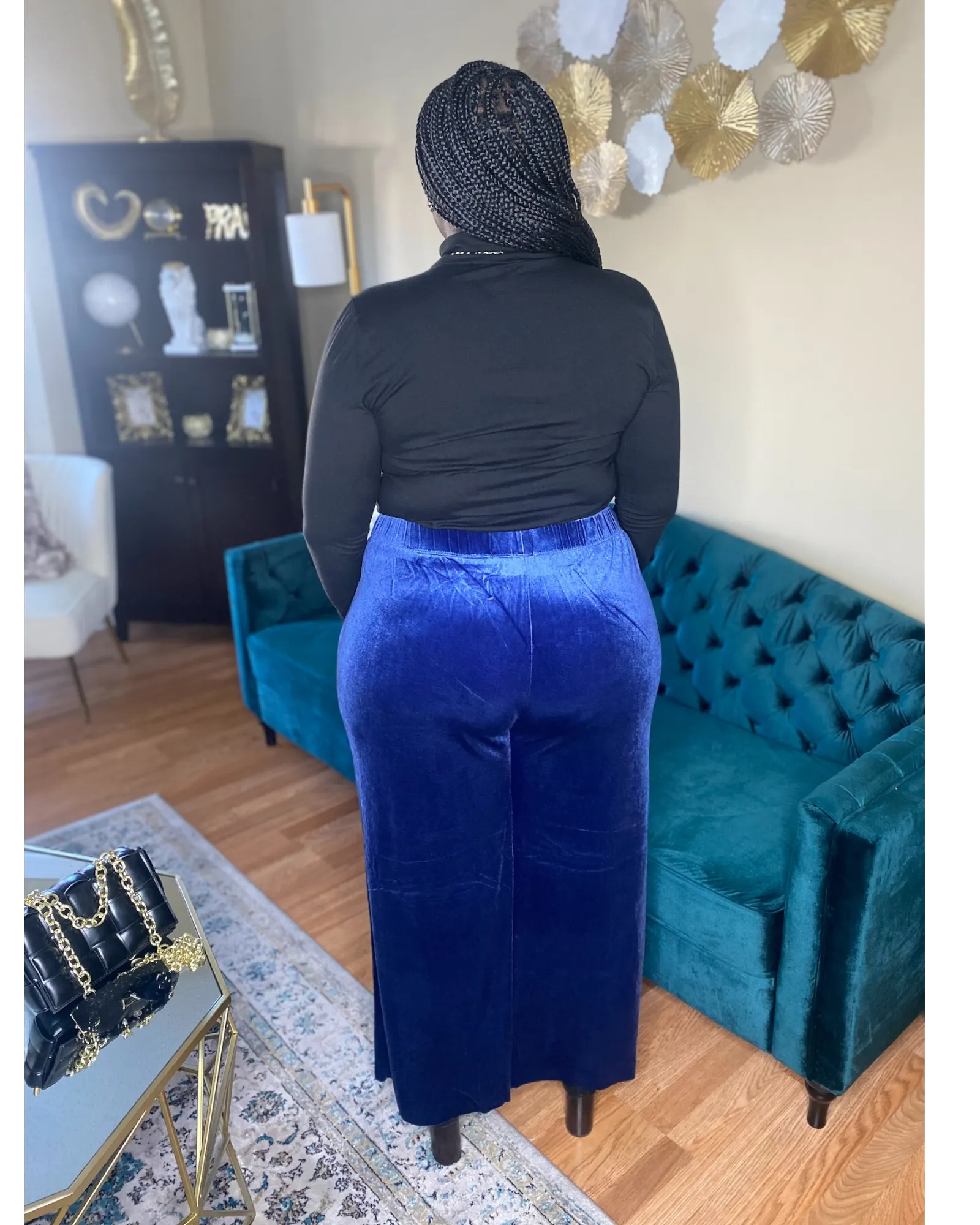 Velvet Crush Pants - Light Navy