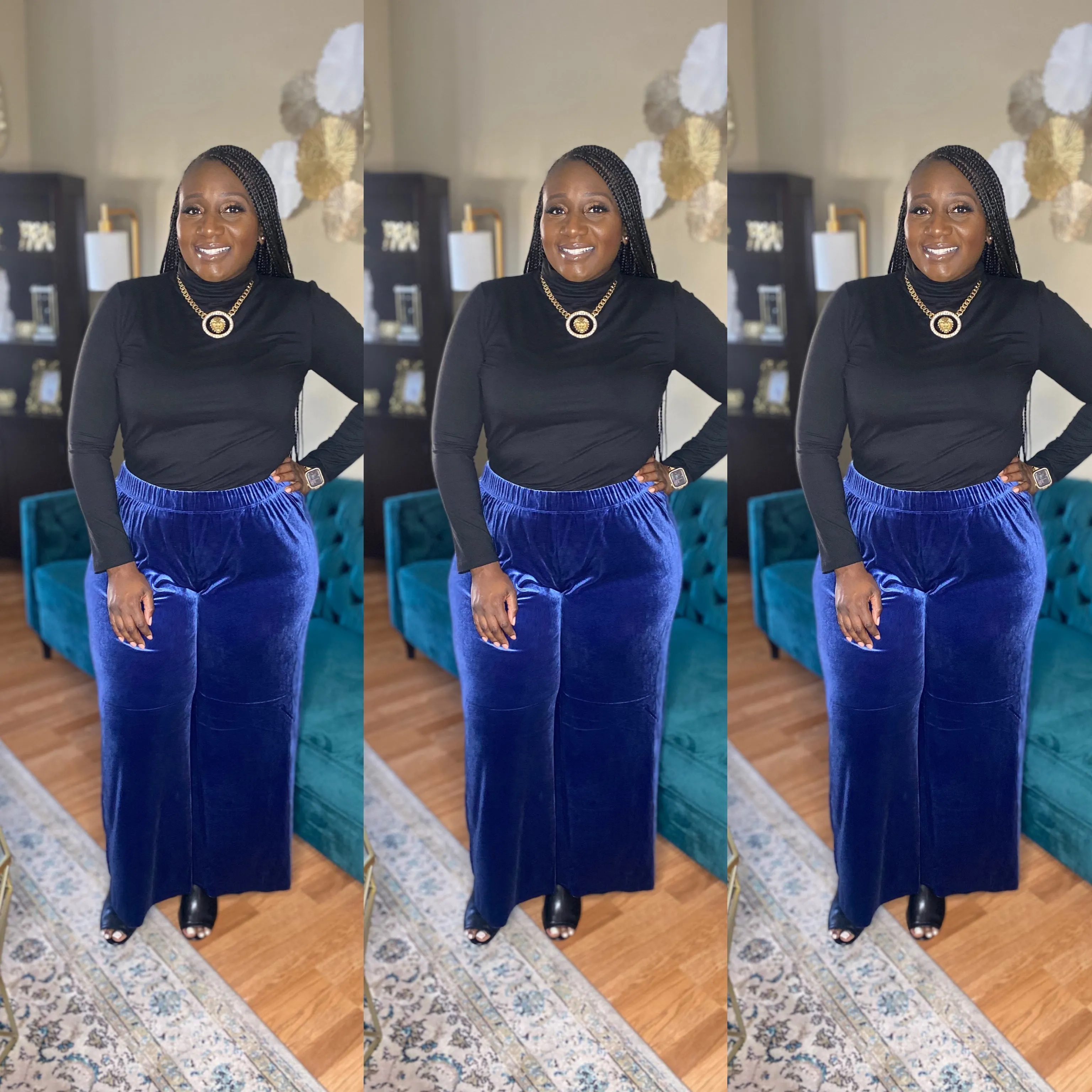 Velvet Crush Pants - Light Navy