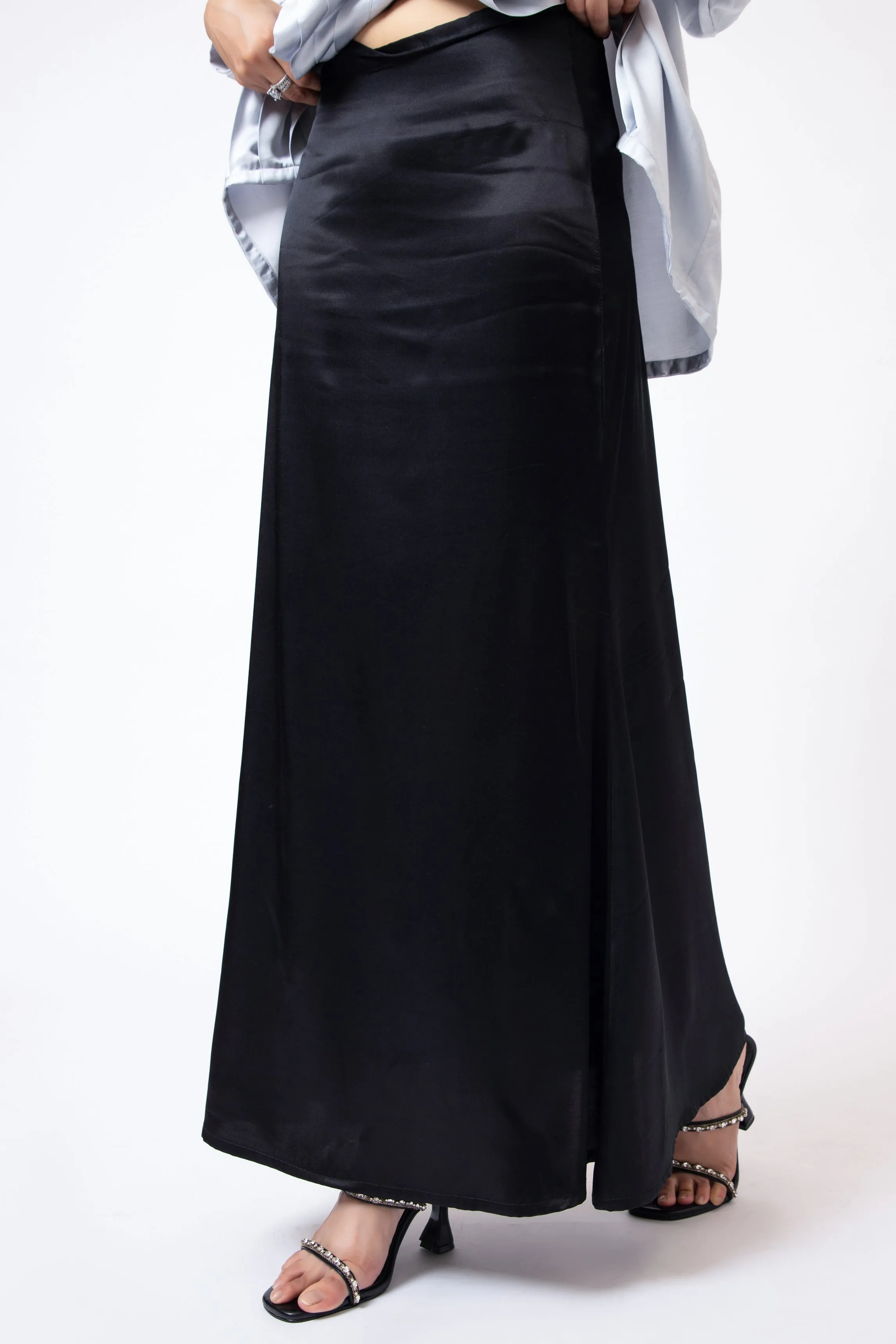 Venice Silk Skirt Black