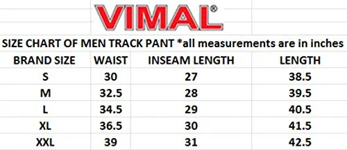 VIMAL JONNEY Men's Regular Fit Track pants (DD1ANTHRA-L_Grey_Large)