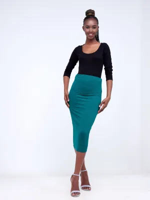 Vivo Basic Lined Capri Skirt - Forest Green