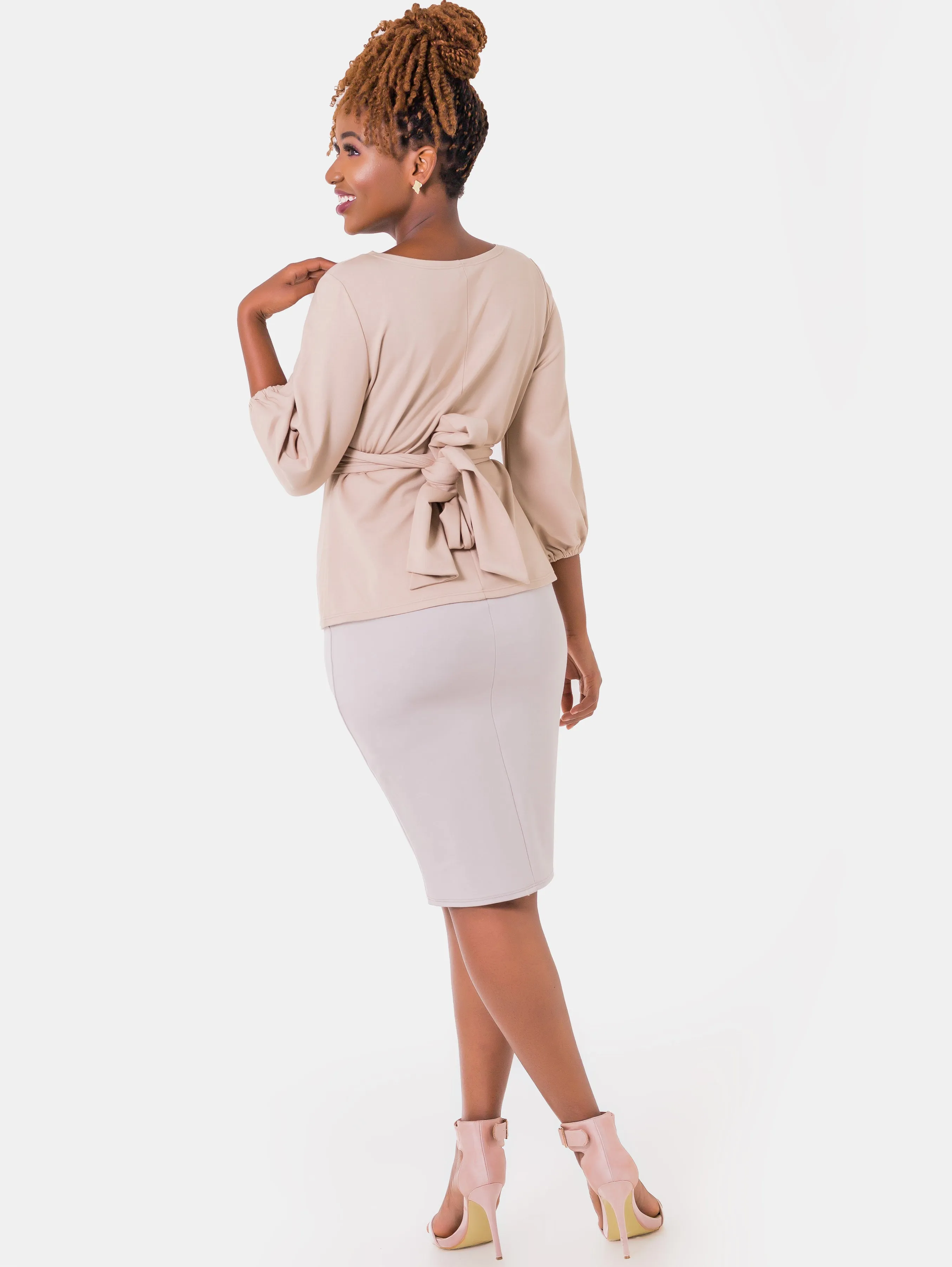 Vivo Basic Pencil Skirt - Buttermilk