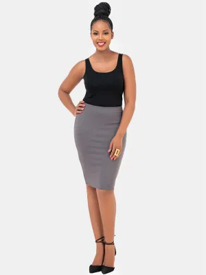 Vivo Basic Pencil Skirt - Grey