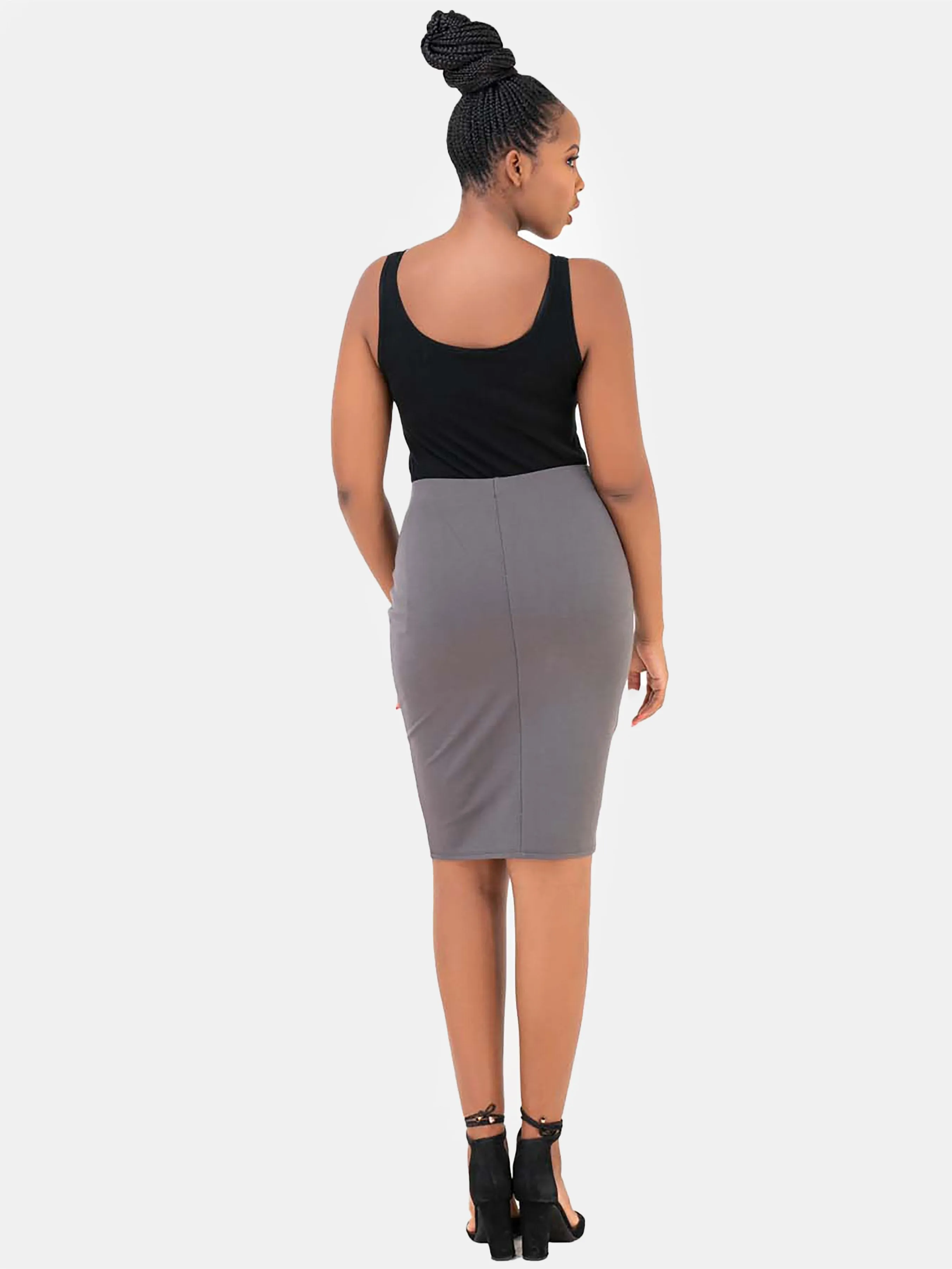 Vivo Basic Pencil Skirt - Grey