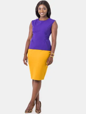 Vivo Basic Pencil Skirt - Mustard