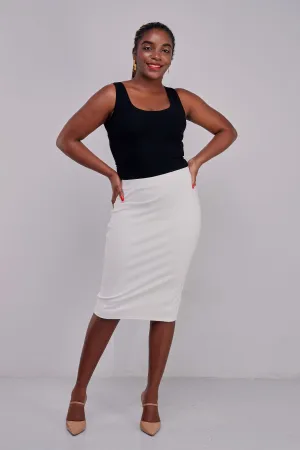 Vivo Basic Waridi Pencil Skirt - White