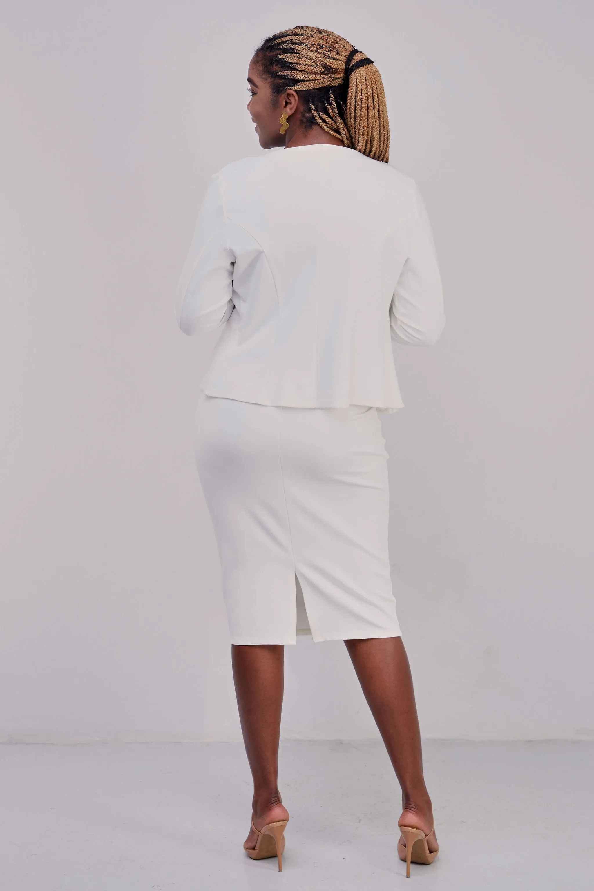 Vivo Basic Waridi Pencil Skirt - White