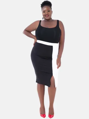 Vivo Dada Pencil Skirt (Special Offer) - Black & White Print