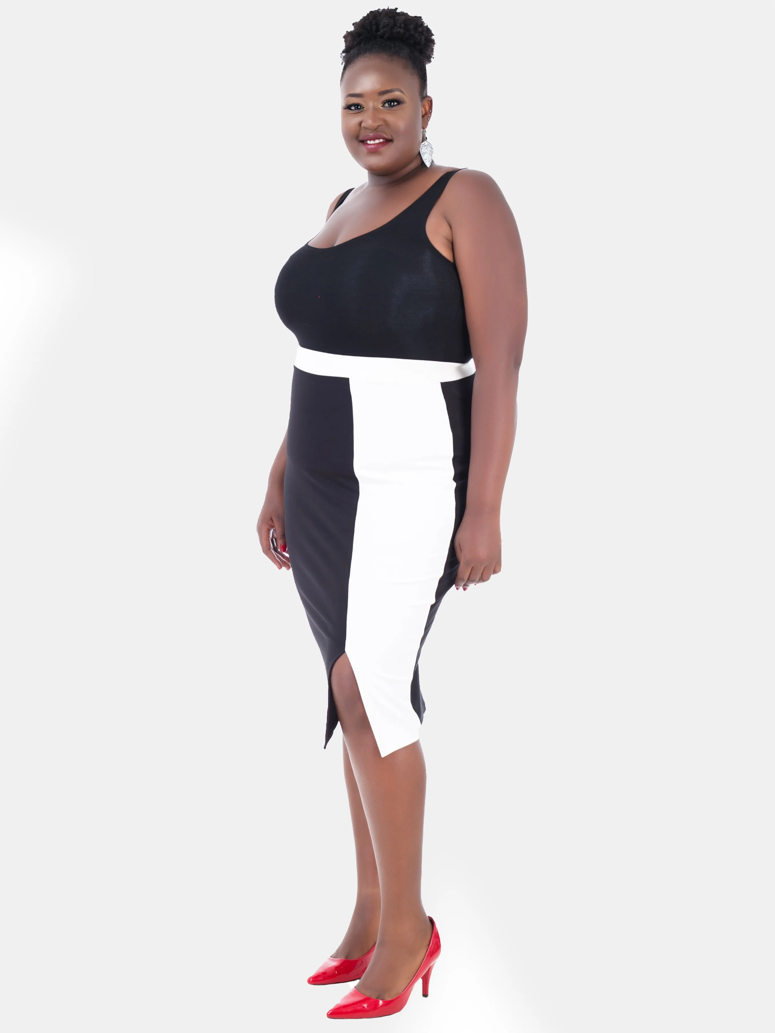 Vivo Dada Pencil Skirt (Special Offer) - Black & White Print