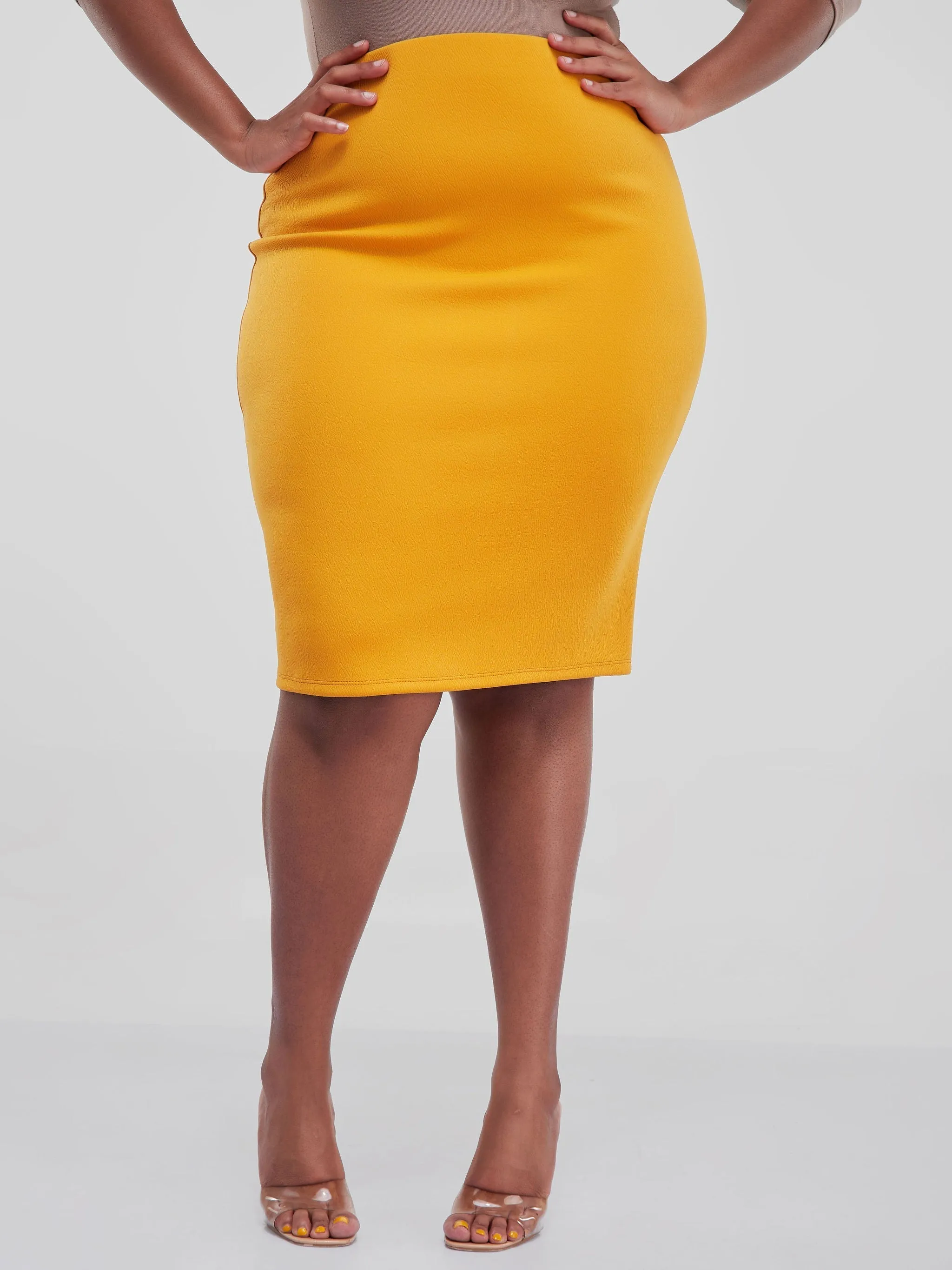 Vivo Hema Pencil Skirt - Mustard