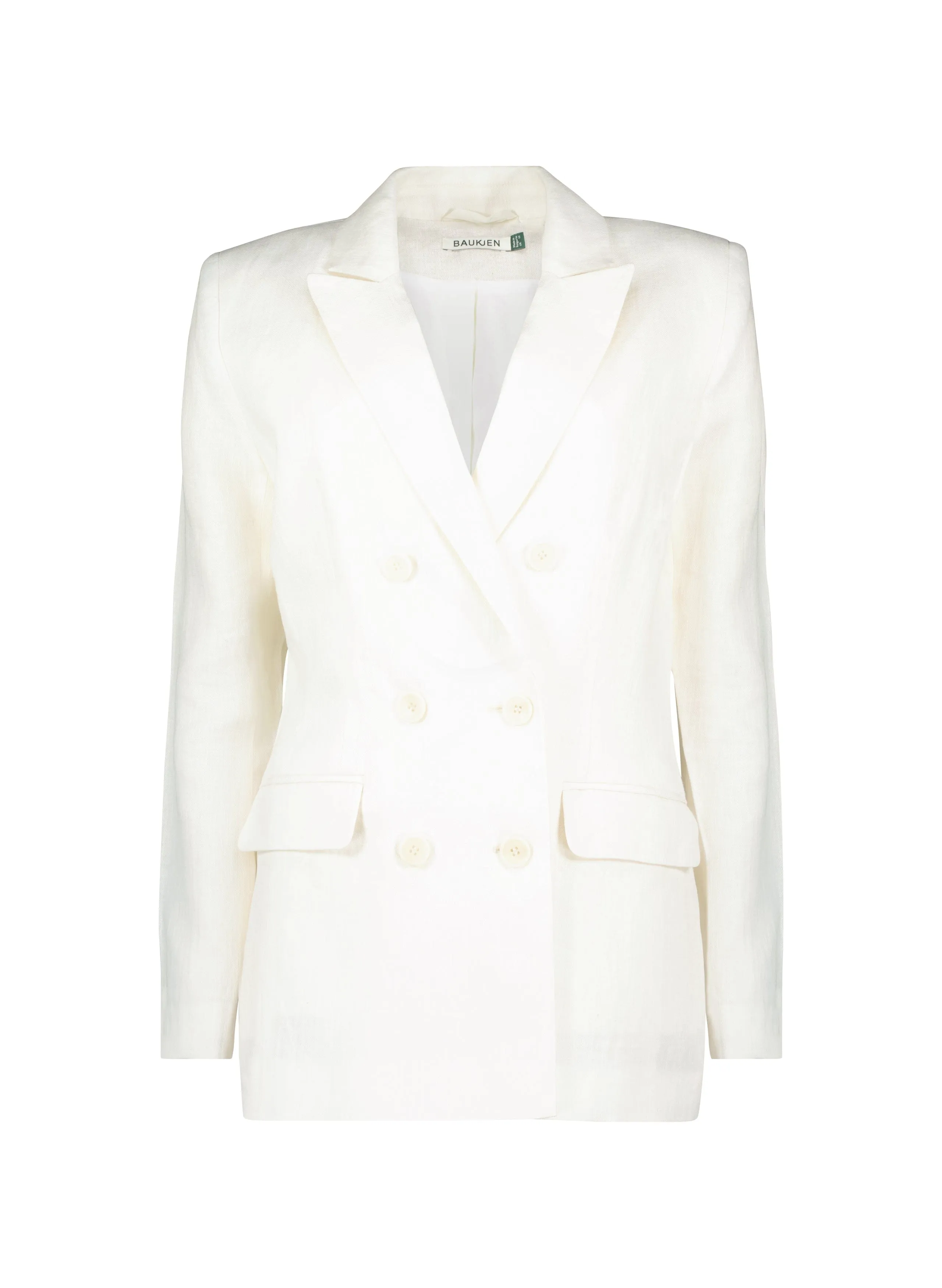 Whitley Linen Blazer | Pure White