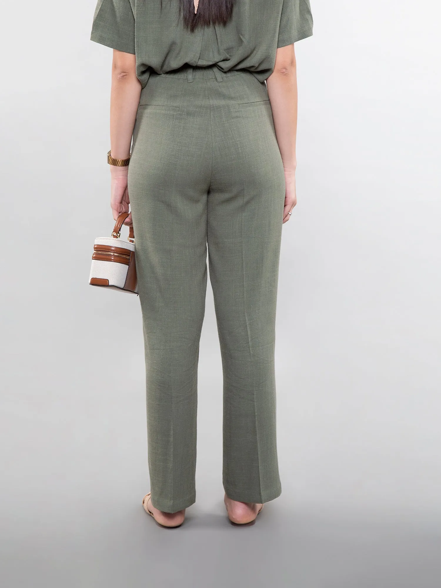 Wide-leg linen pants