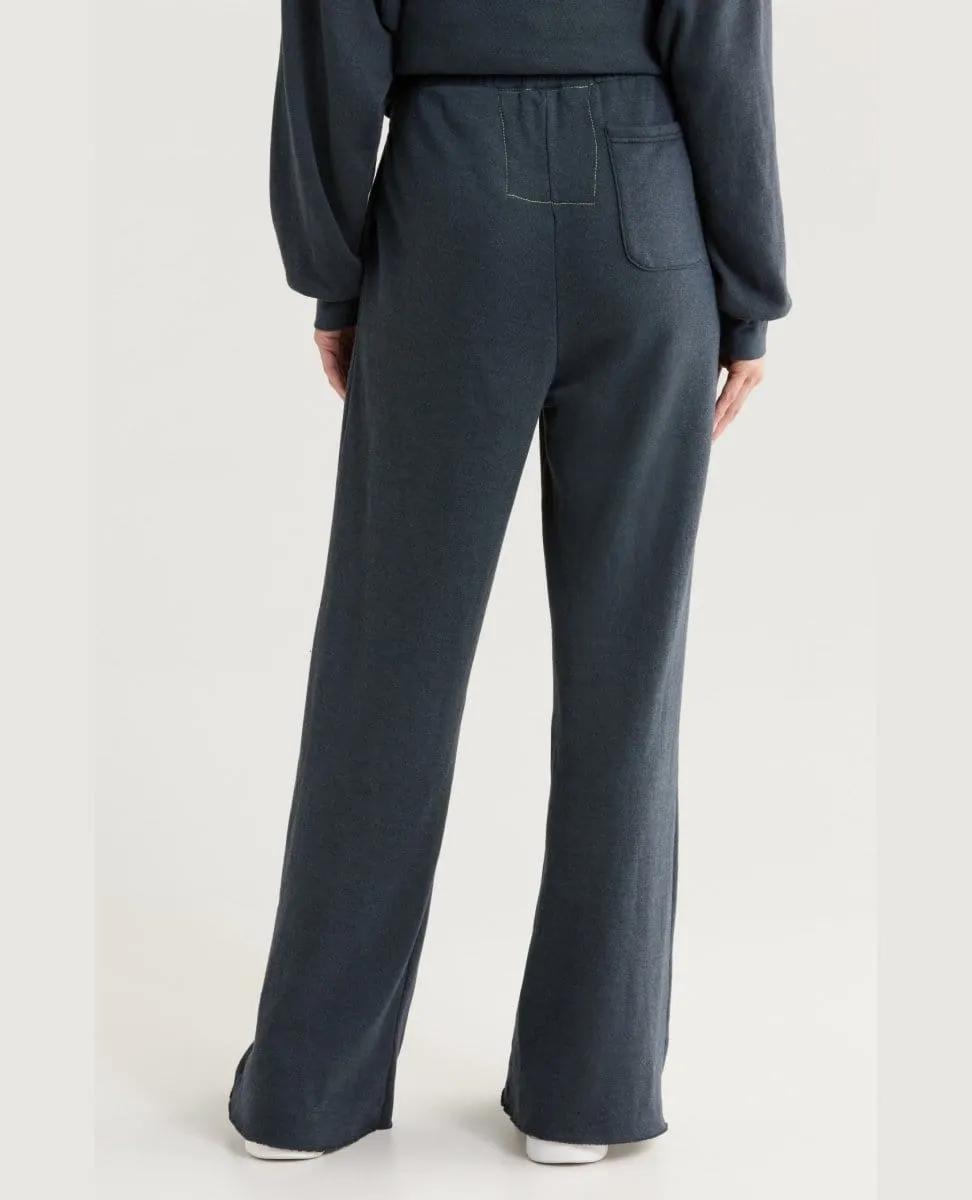 Wide Leg Pocket Sweatpants Charcoal