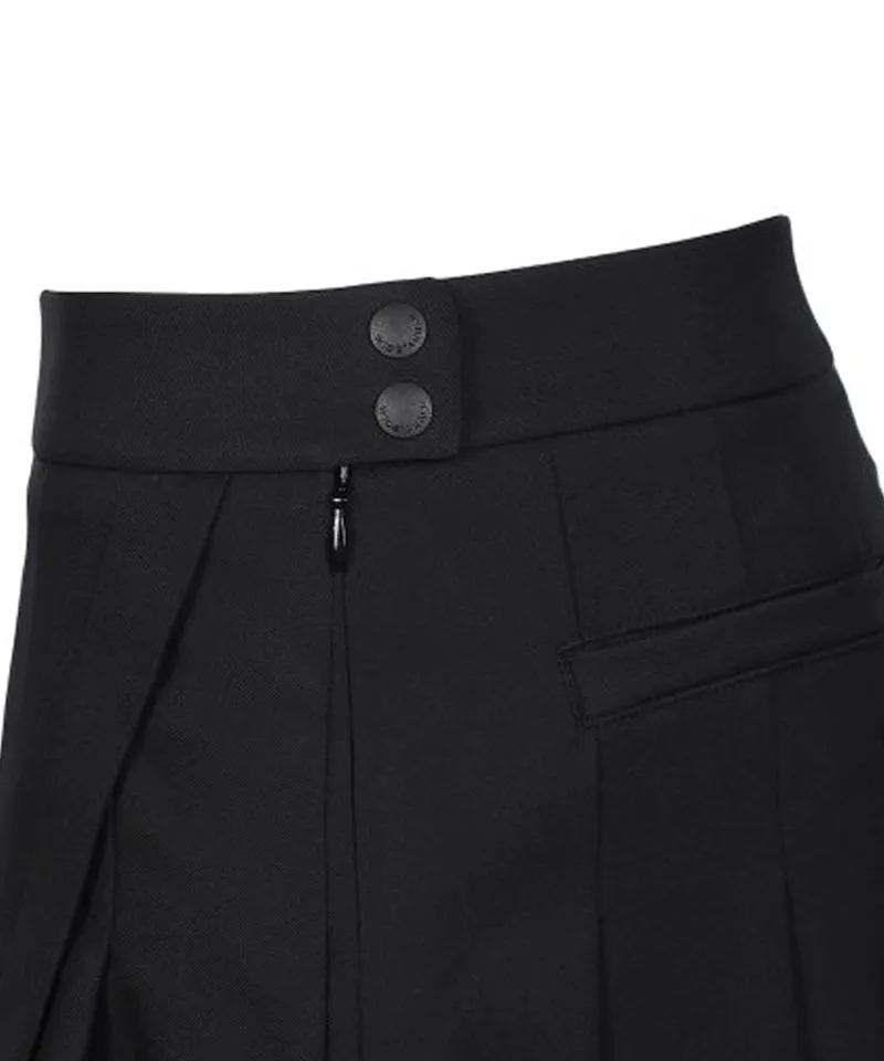 WideAngle: To Side Pleated Culotte L - Black