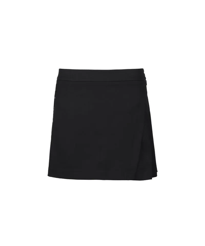 WideAngle: To Side Pleated Culotte L - Black