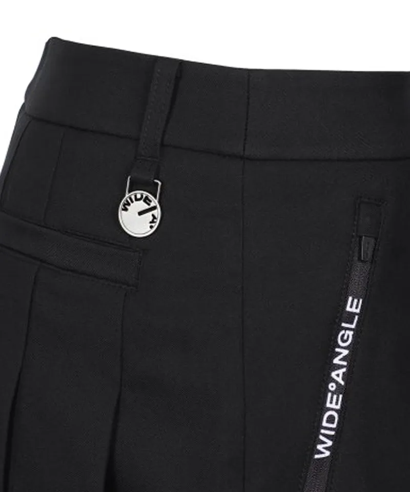 WideAngle: To Side Pleated Culotte L - Black