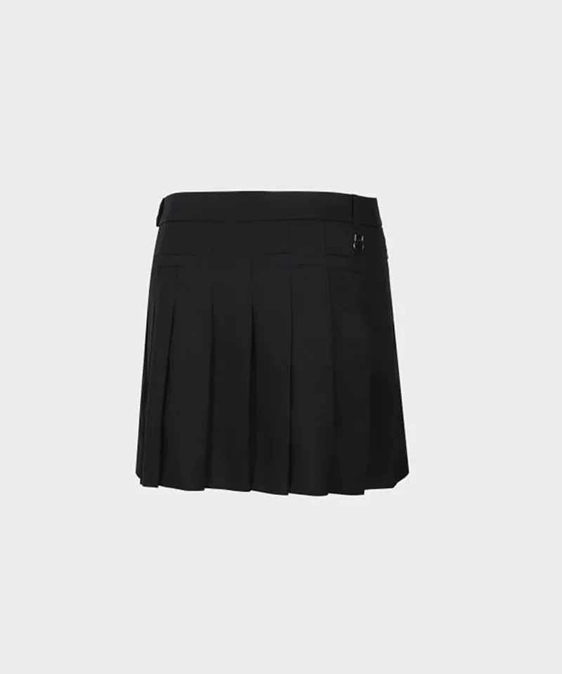 WideAngle: To Side Pleated Culotte L - Black