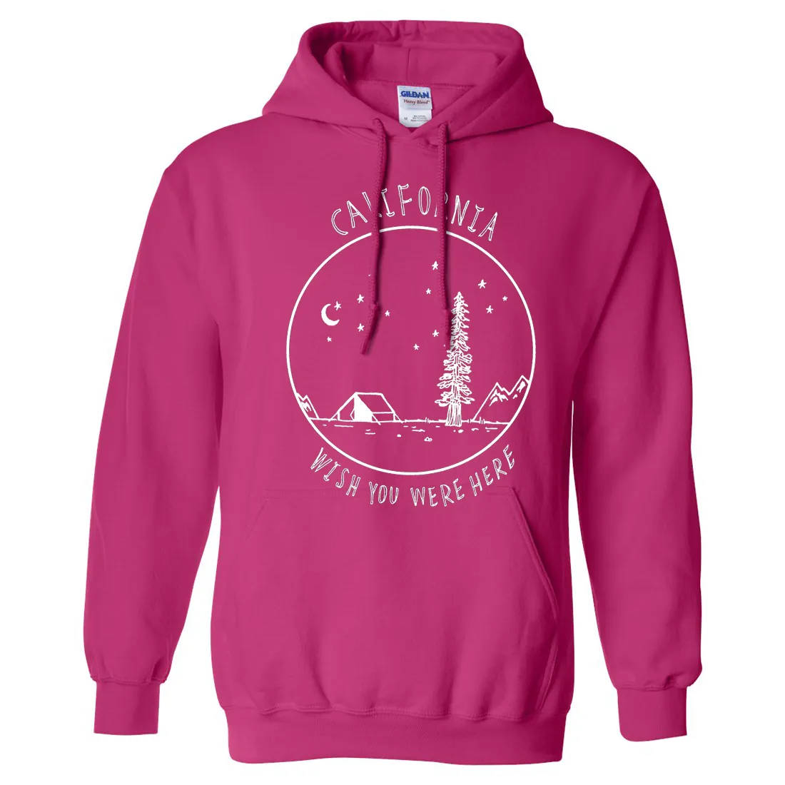 Wish You Were Here White Print Sweatshirt Hoodie