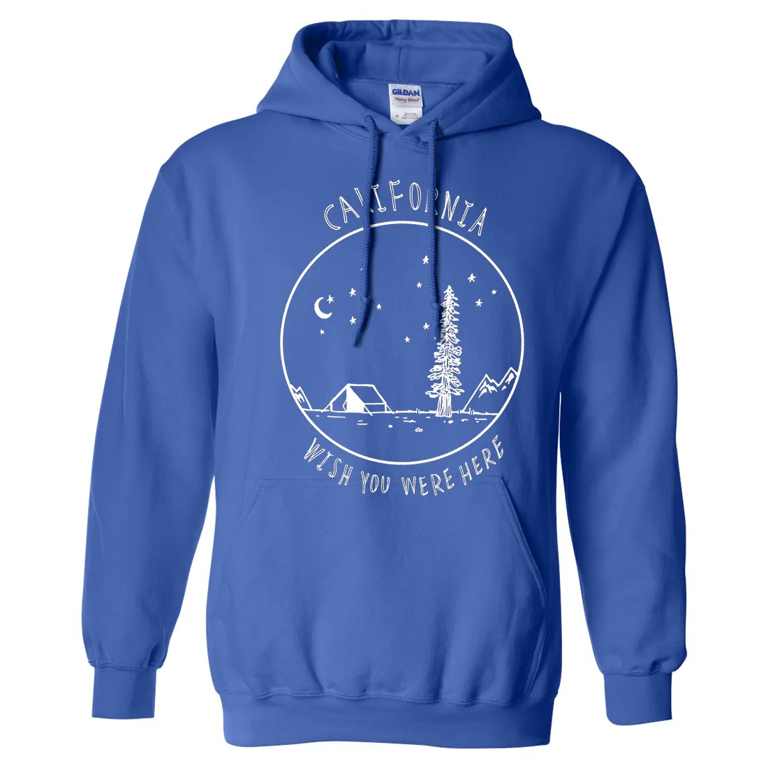 Wish You Were Here White Print Sweatshirt Hoodie