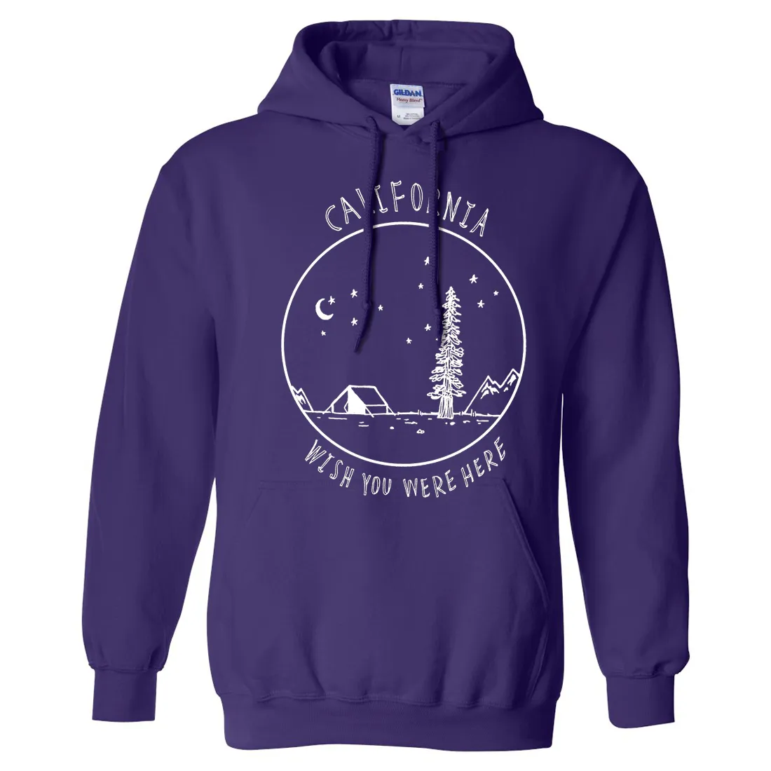 Wish You Were Here White Print Sweatshirt Hoodie