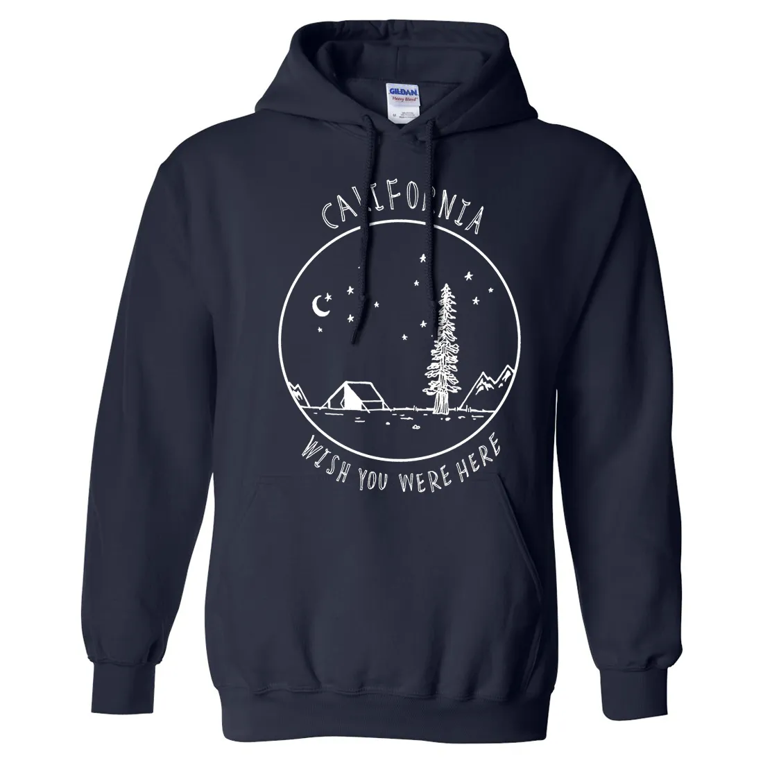 Wish You Were Here White Print Sweatshirt Hoodie