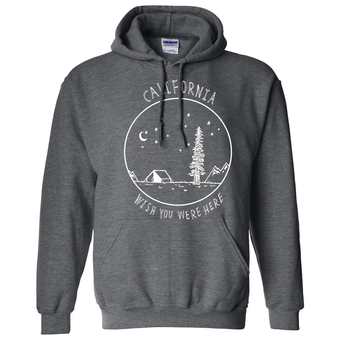 Wish You Were Here White Print Sweatshirt Hoodie