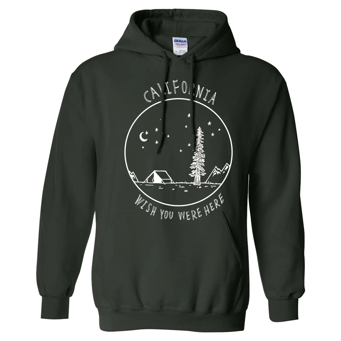 Wish You Were Here White Print Sweatshirt Hoodie