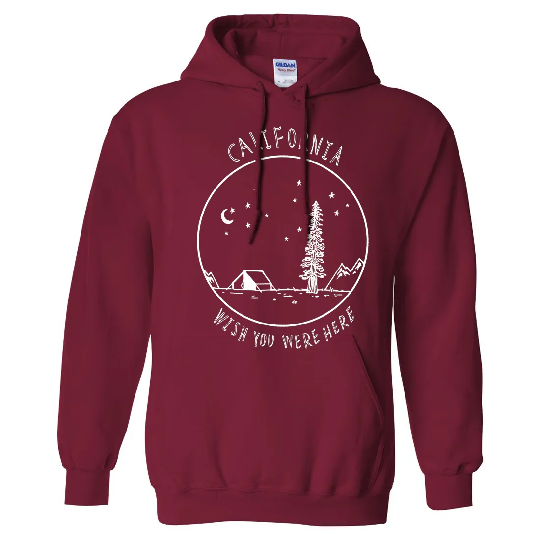 Wish You Were Here White Print Sweatshirt Hoodie