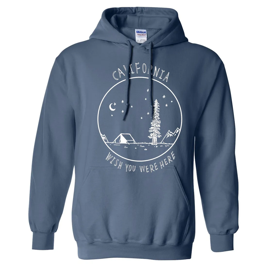 Wish You Were Here White Print Sweatshirt Hoodie
