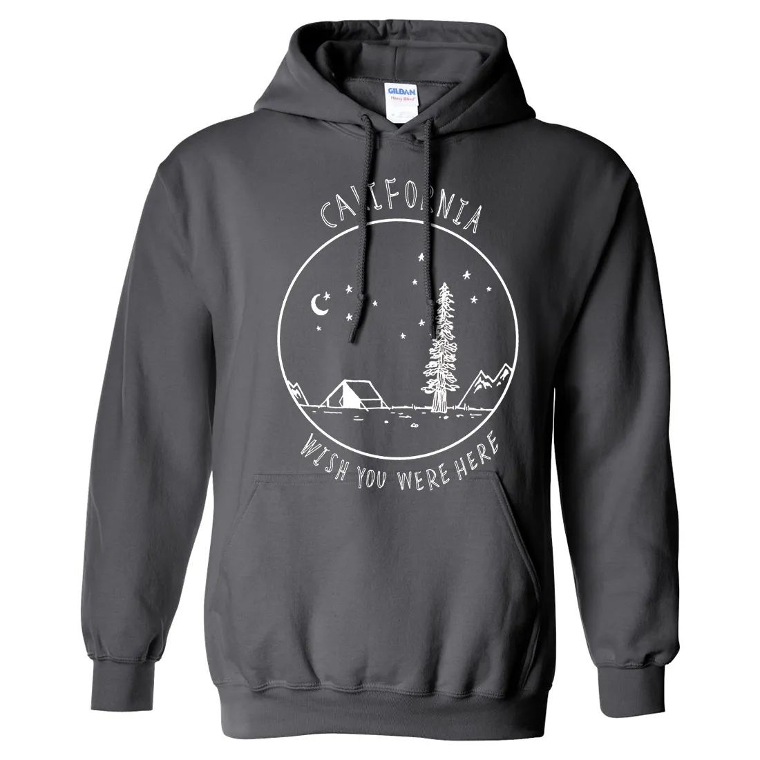 Wish You Were Here White Print Sweatshirt Hoodie