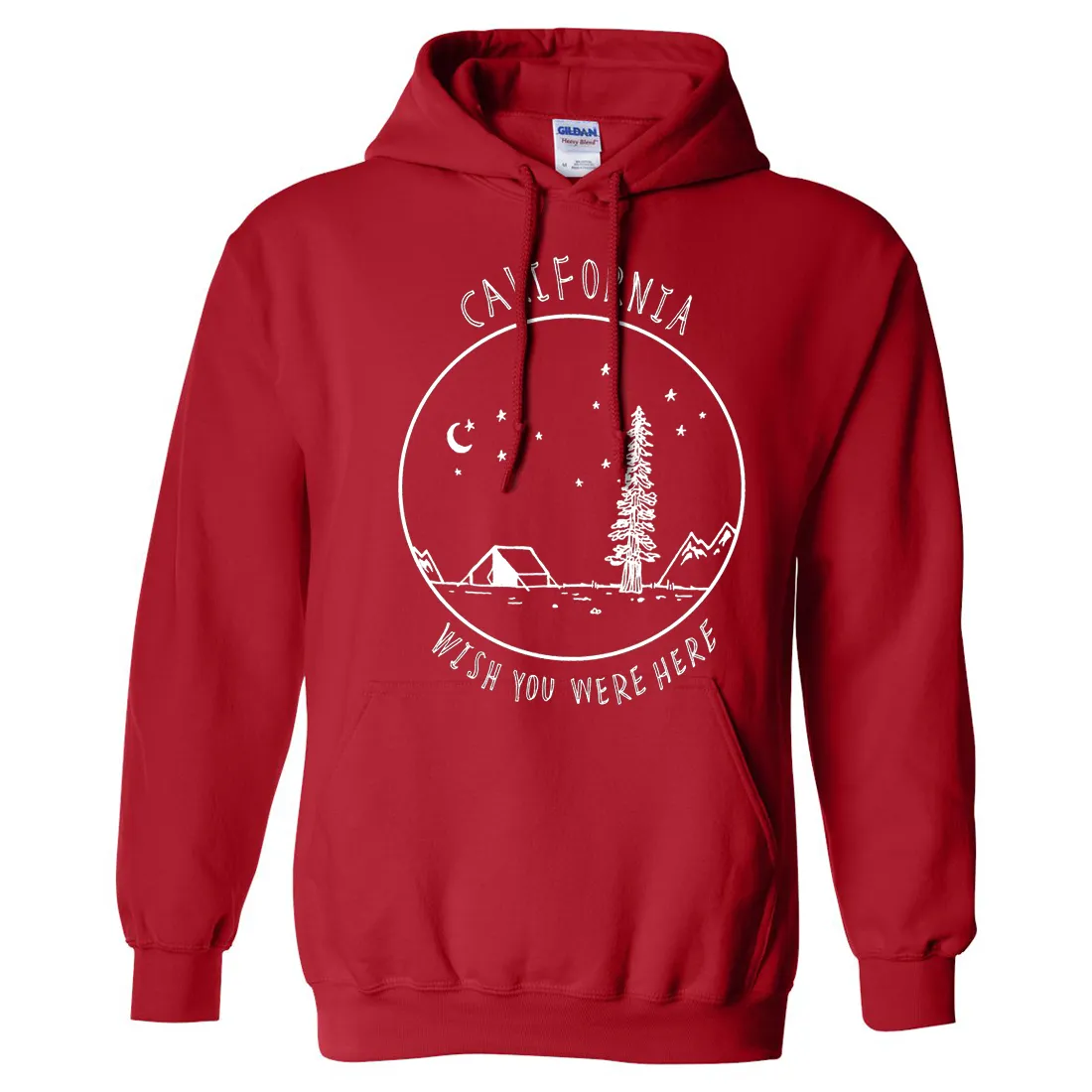 Wish You Were Here White Print Sweatshirt Hoodie