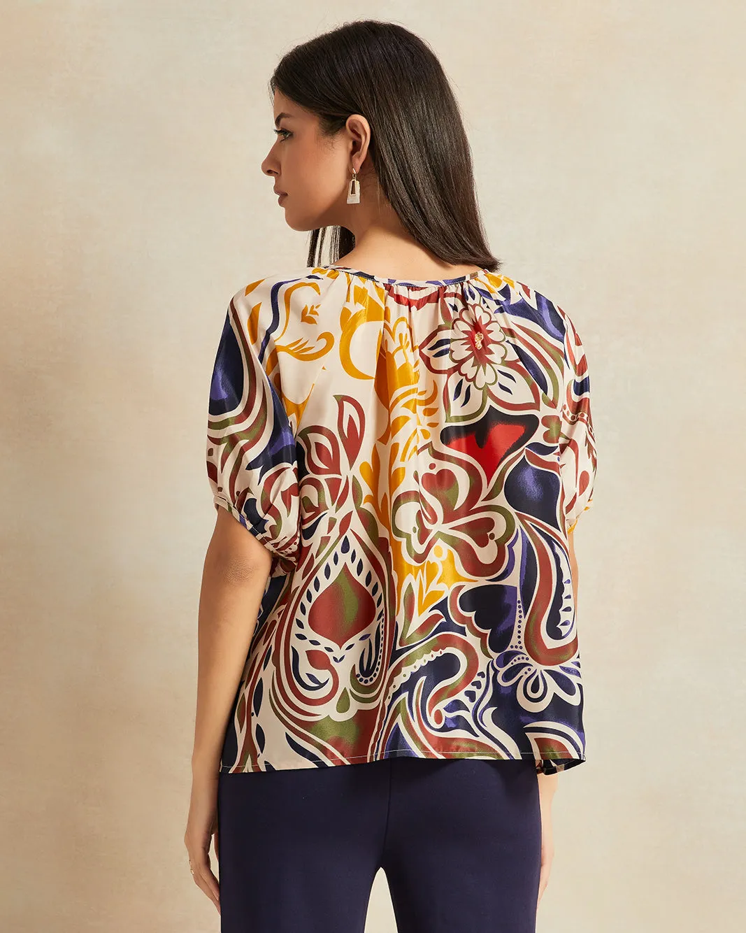 Women Multicolour Printed Top
