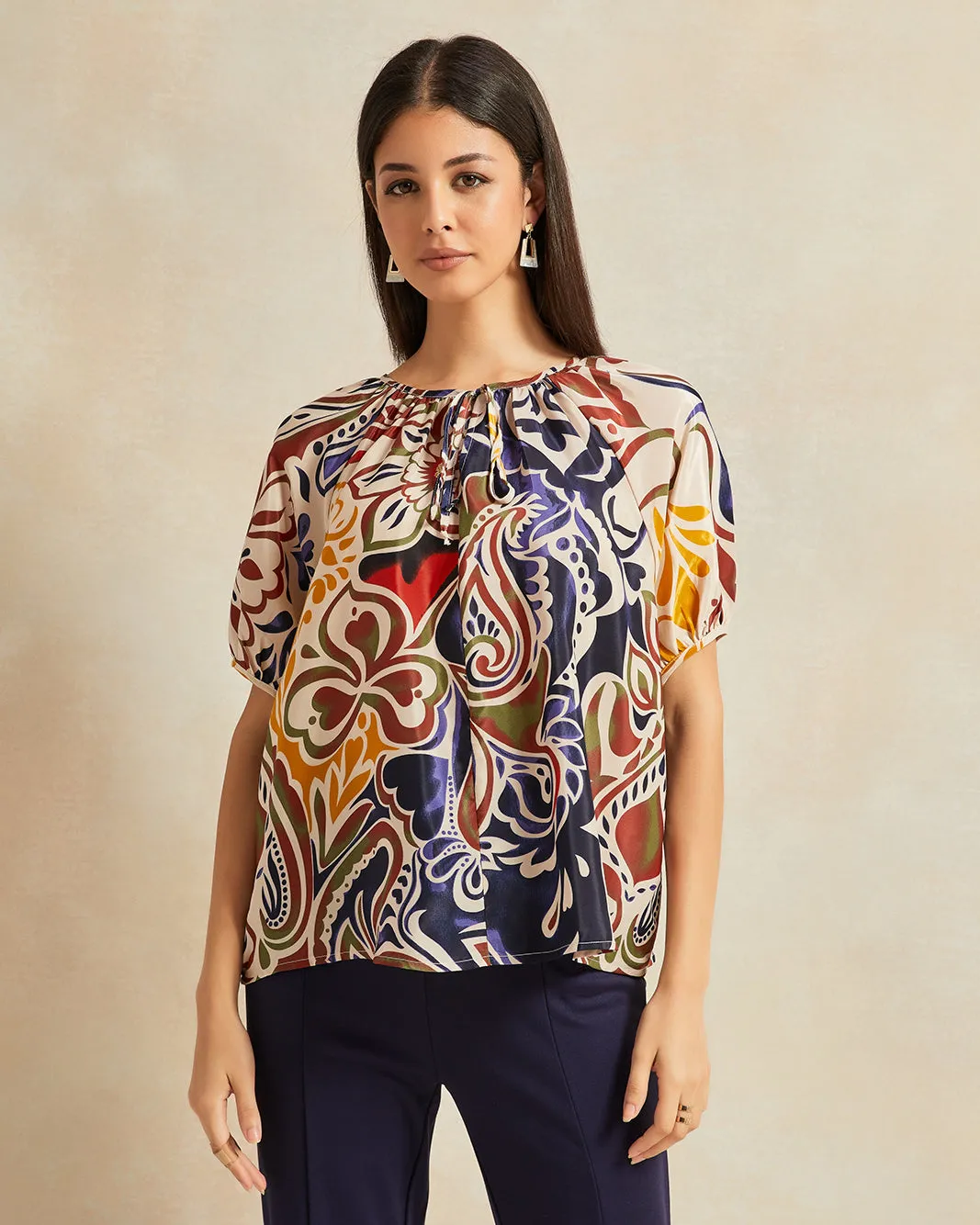 Women Multicolour Printed Top