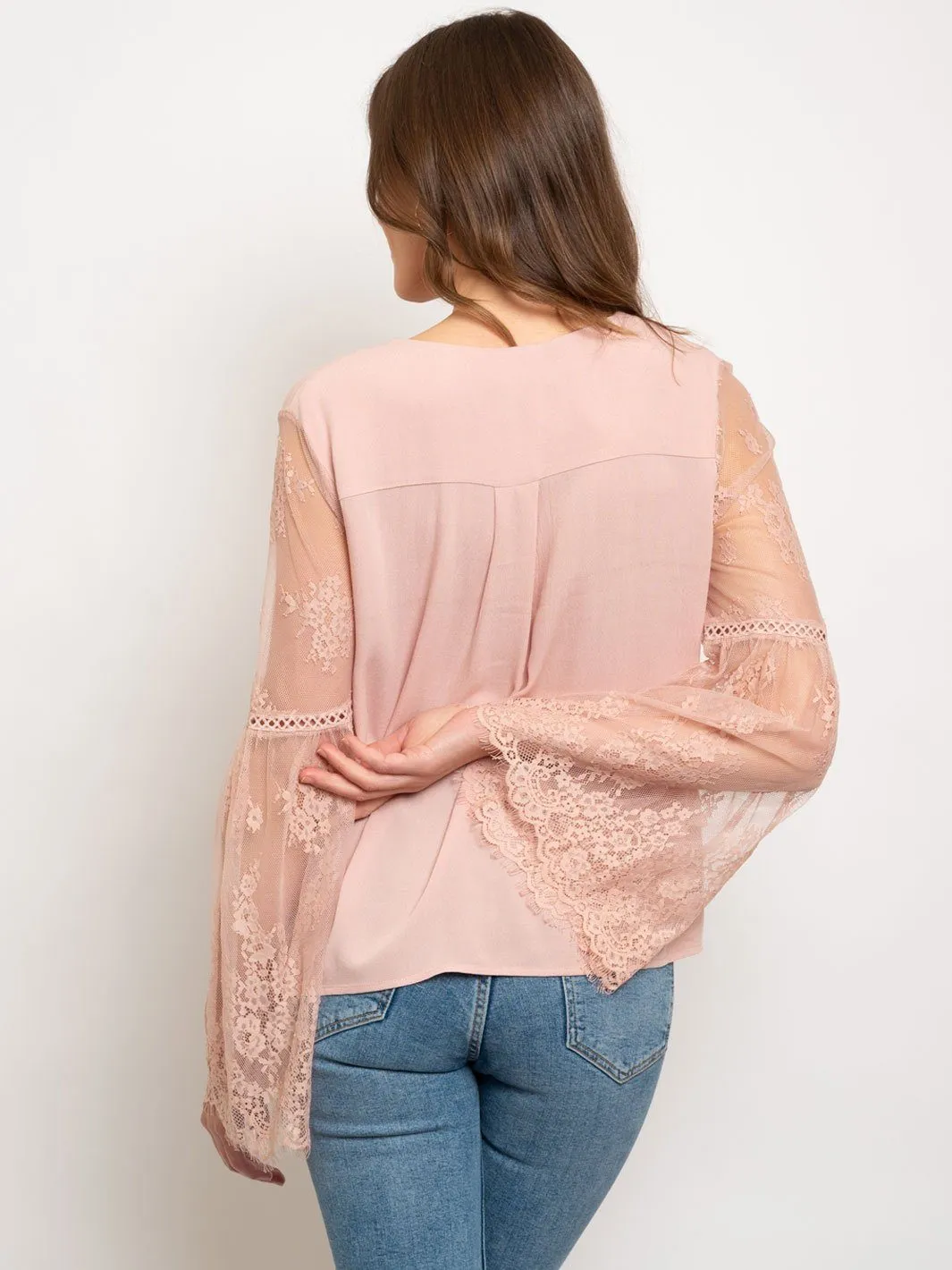 WOMEN'S BELL SLEEVES TOP